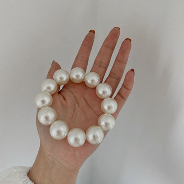 kuncir rambut mutiara romantic pearl hair band (4d3) jku040