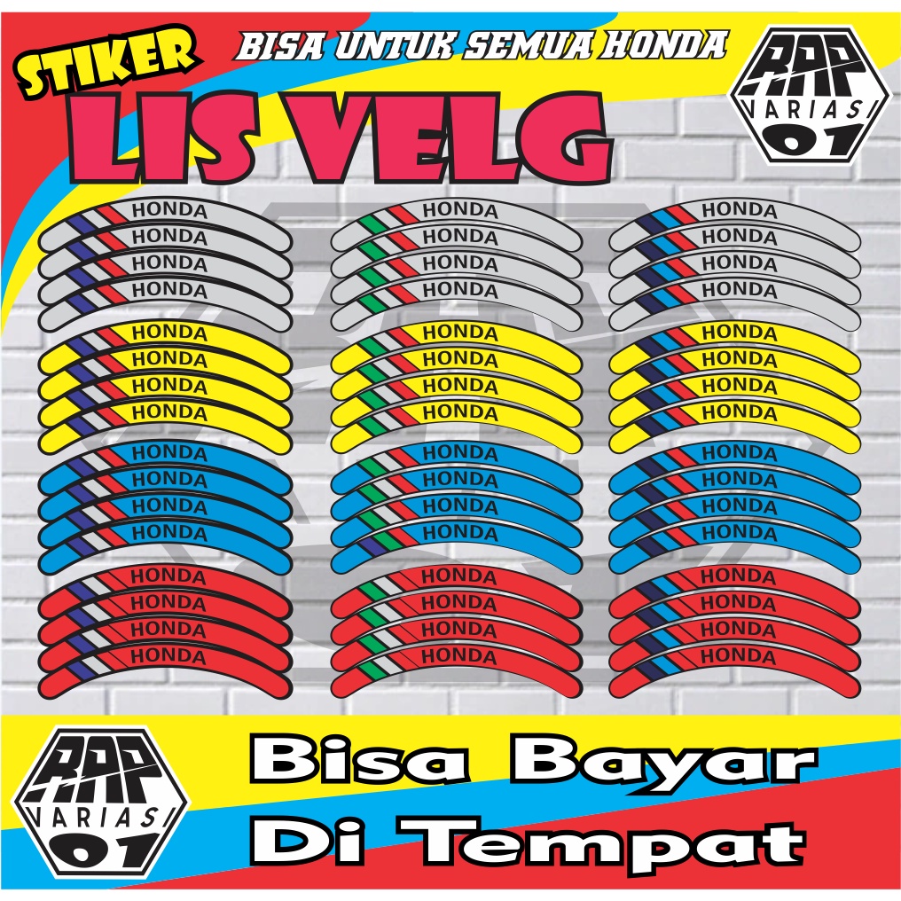 stiker LIS VELG all motor(stiker cutting buat velg)