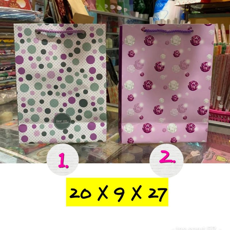 

Paperbag Fancy 20 x 9 x 27 cm / Paperbag Best Way / Tas Tali Souvenir