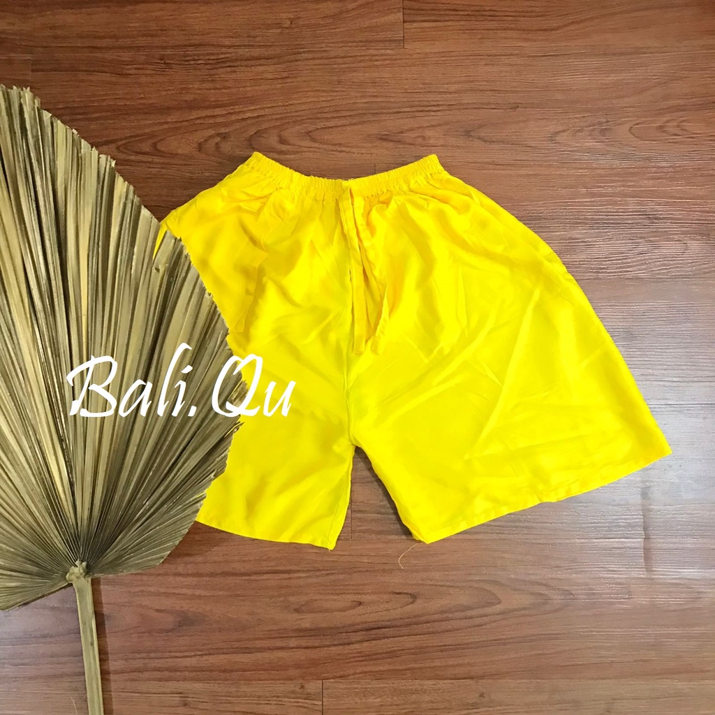 Celana Pendek Polos Jumbo Bali-KUNING