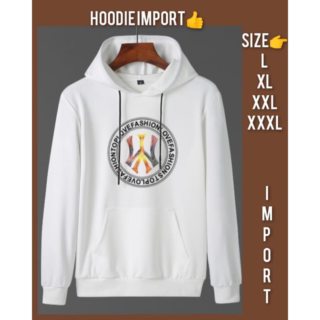Sweater Cowok Cewek NY Hoodie Pria Wanita Ny Switer logo bordir
