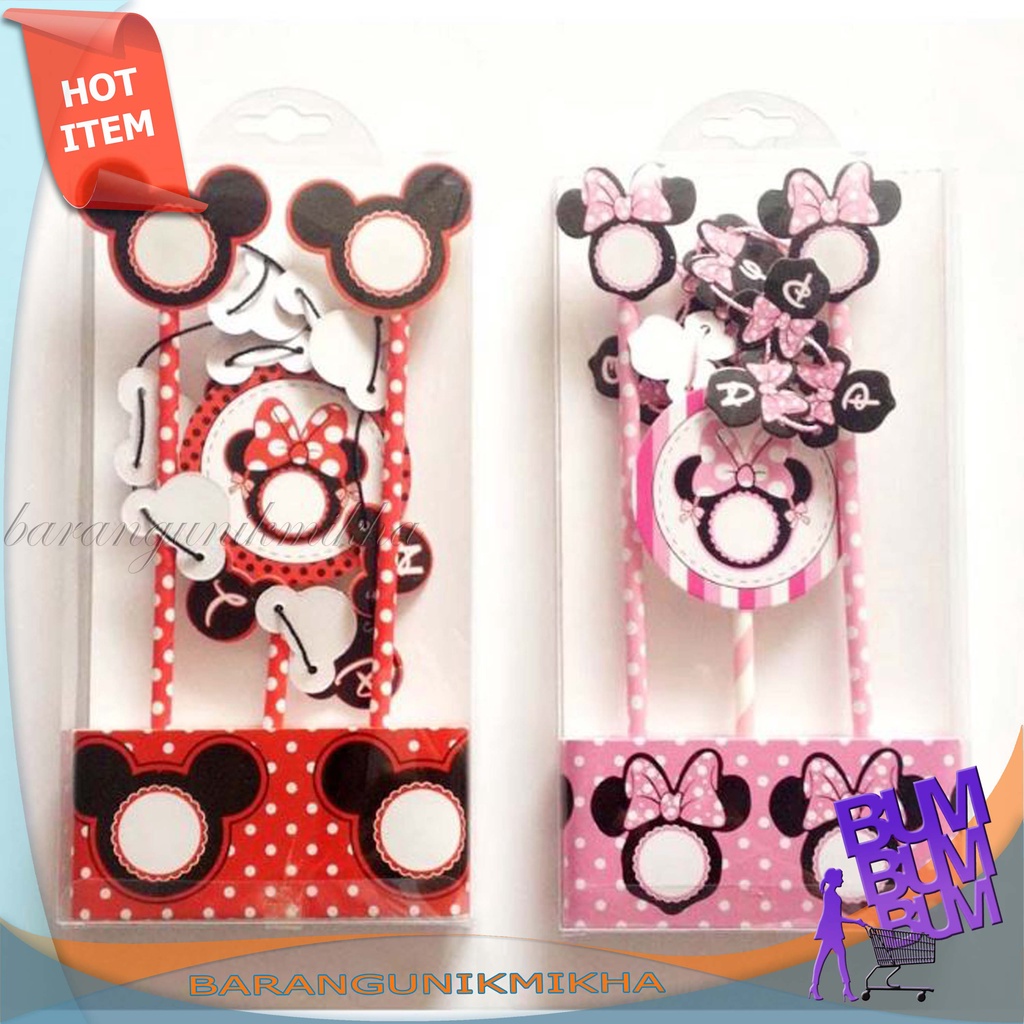 TOPPER ULANG TAHUN CAKE TOPPER PARTY HIASAN KUE TART MICKEY MINNIE HIASAN CUPCAKE