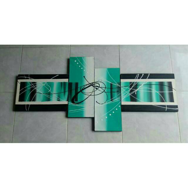 Lukisan panel Abstrak minimalis Bali 03