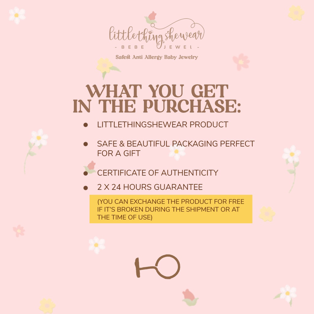 Set Kalung Anak Emas Putih Littlethingshewear NP-KIMI - Necklace Set Kimi The Florist Series (Liontin + Rantai)