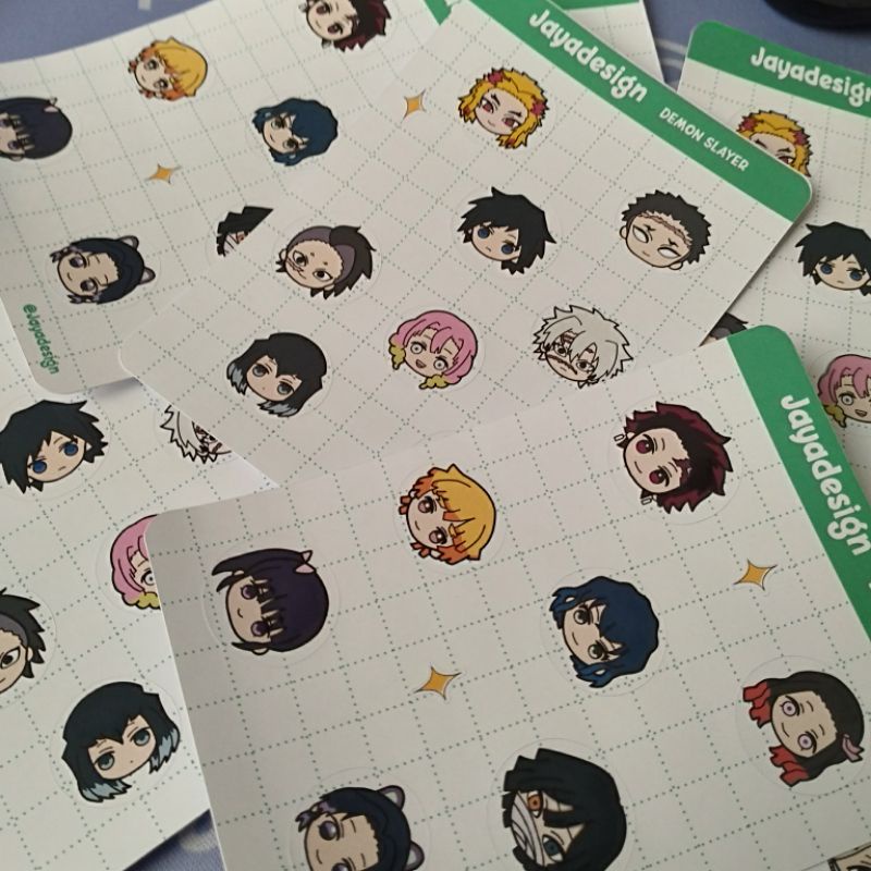 

STICKER SHEET ANIME DEMON SLAYER /STICKER SHEET KIMETSU NO YAIBA / STIKER KISS CUT / STICKER DEMON SLAYER