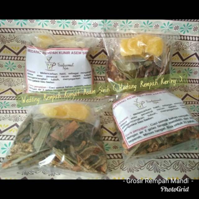 

( Pack ) Wedang Rempah Kunir Asam Sirih Plus Gula Batu 1 Pack Isi 10