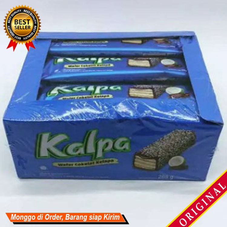 

Jajanan Snack camilan keluarga Sajian bekal menyenangkan Wafer Cokelat KALPA 24g