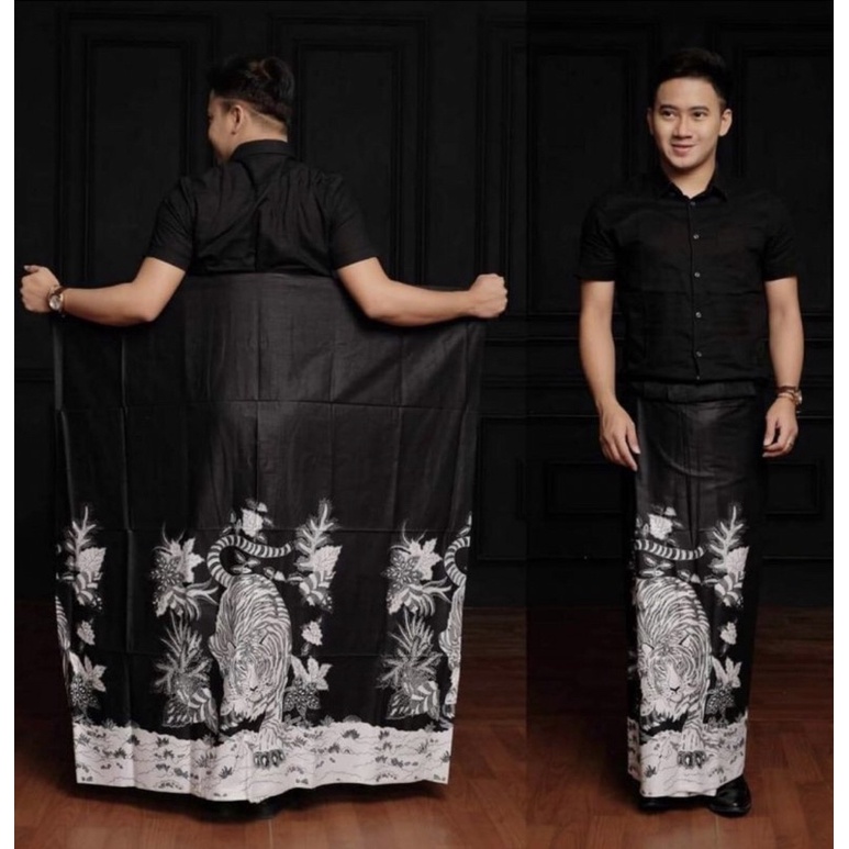 sarung batik motif macan putih / sarung batik fasion / sarung pria dewasa