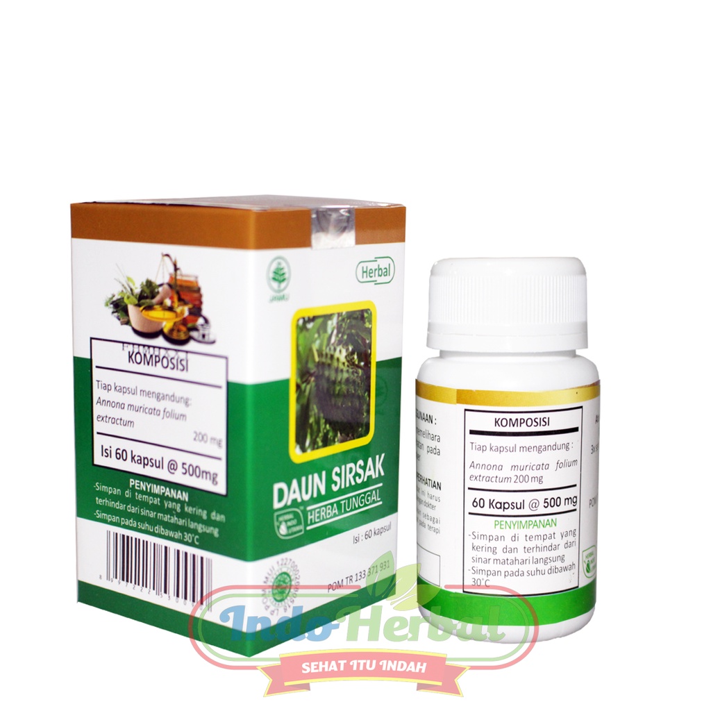 Herbal Ekstrak Daun Sirsak  HIU 60 Kapsul