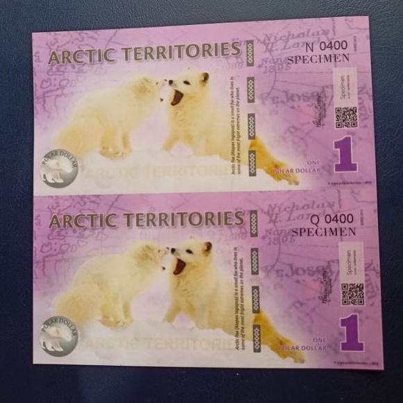 Uang Bersambung/UNCUT 1 Dollar Antartika