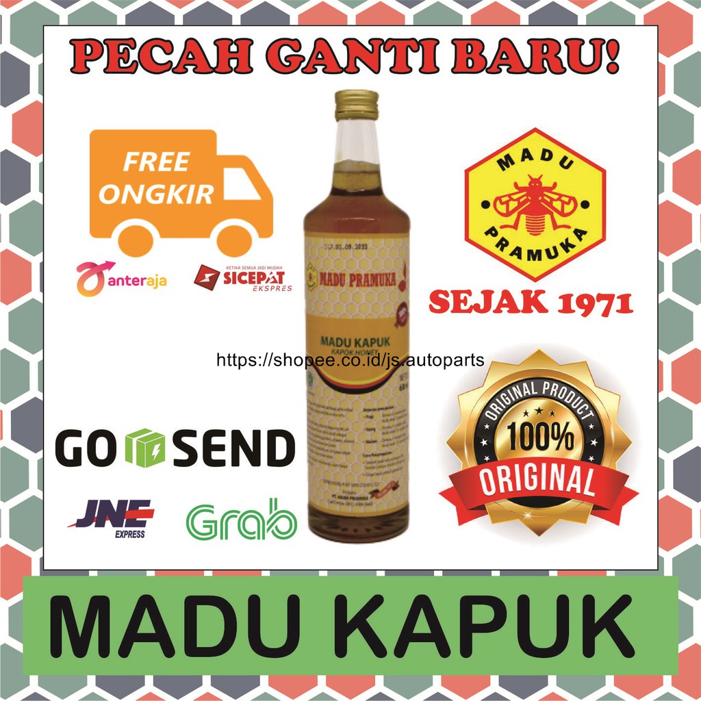 

Madu Asli Kapuk 650ml Madu Pramuka Alami