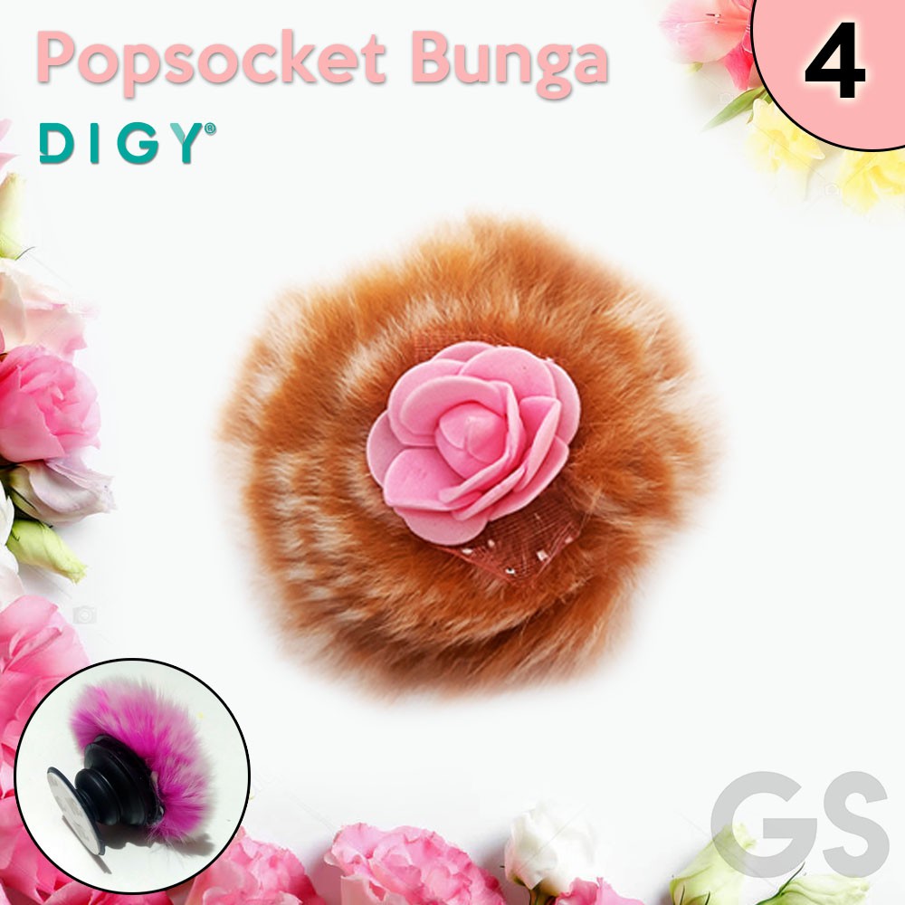 Popsocket Bunga Pom Pom pop socket 3D