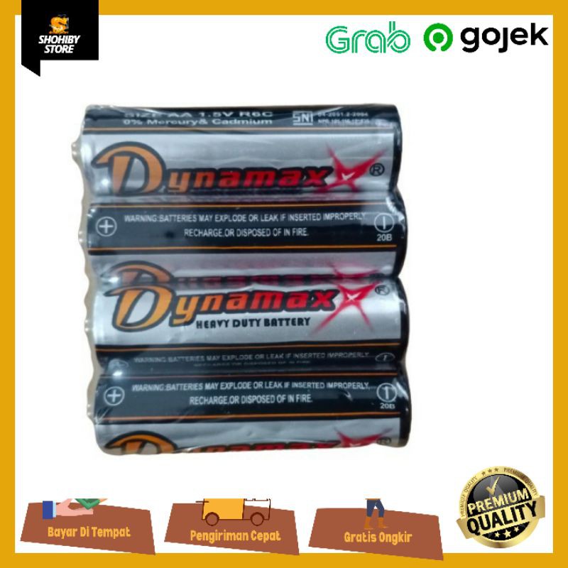 Baterai AA A2 dynamax alkaline Abu Eco Black 1,5v murah berkualitas