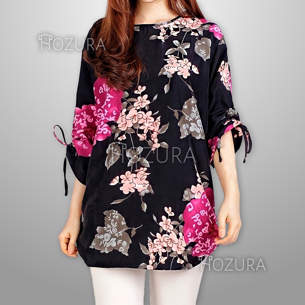 HOZURA - Blus Lengan Panjang Jumbo Oversize Olla  - Basic Blouse Oversized, Blouse Jumbo Basic