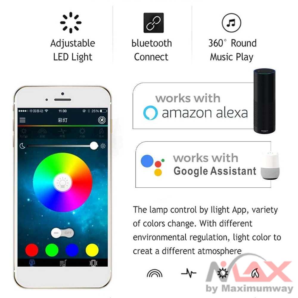 Lampu led Plafon RGB dengan speaker dan Wifi design modern minimalis Smuxi Lampu LED RGB Plafon minimalis modern Light Bluetooth Speaker 36W 33cm pintar smart remote dekorasi canggih- BR1530 WiFi Modern RGB LED Ceiling Light Home Lighting APP bluetooth