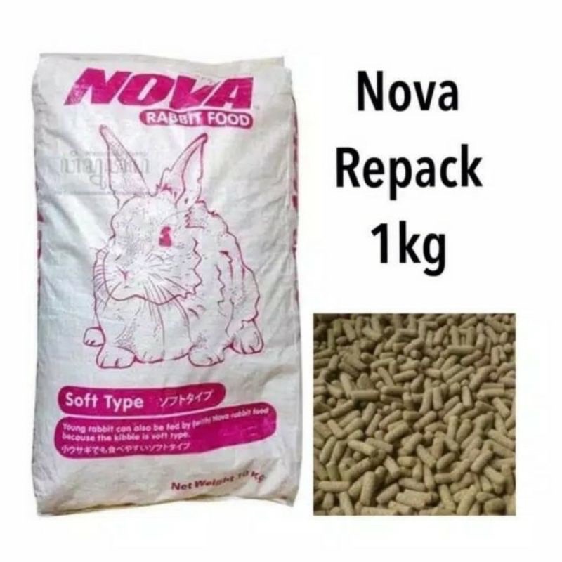 NOVA PELET PAKAN MAKANAN KELINCI 1000GR 1kg RABBIT FOOD