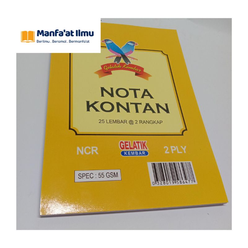 

Nota Kontan 2 Rangkap / Ply Gelatik Kembar A6 - Ecer