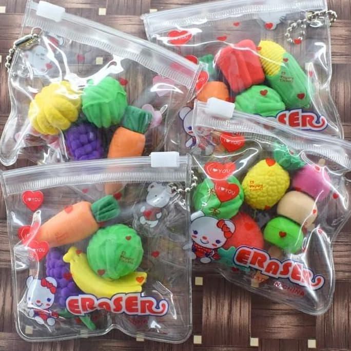 

1 set Penghapus 3D Buah Sayur Edukasi Anak - Opsional