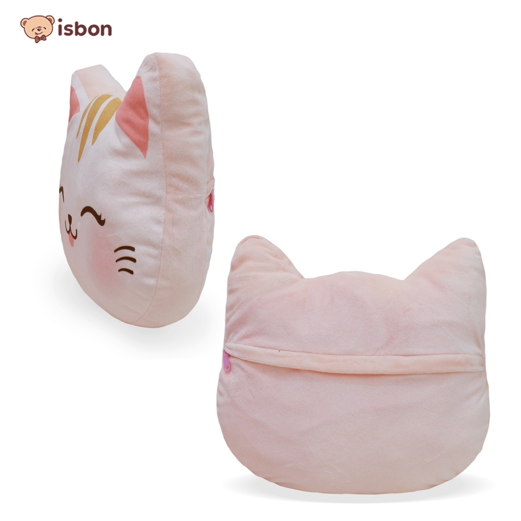 Balmut Bantal Selimut Karakter Kepala Kat Kitty Warna Pink Cocok Untuk Traveling Berpergian Jauh Mudah Dibawa By Istana Boneka