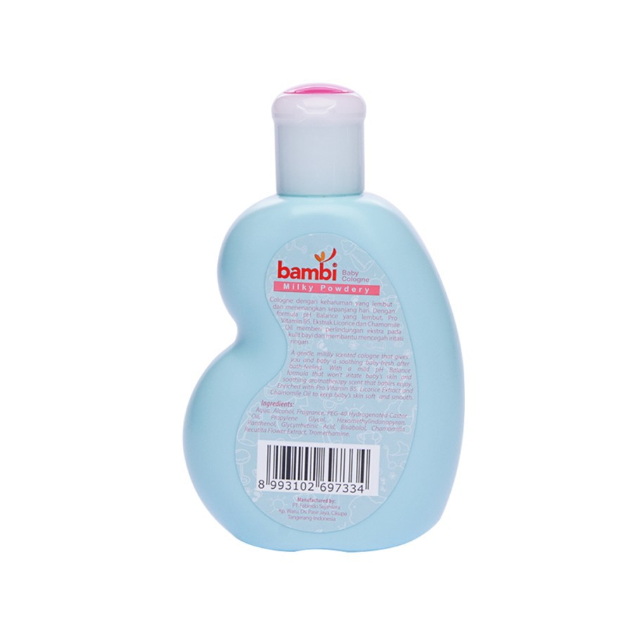 Bambi BABY COLOGNE 100ml / HAIR GEL / ANTI MOSQUITO / SUNSCREEN / DIAPER RASH / MILK BATH / SHAMPOO