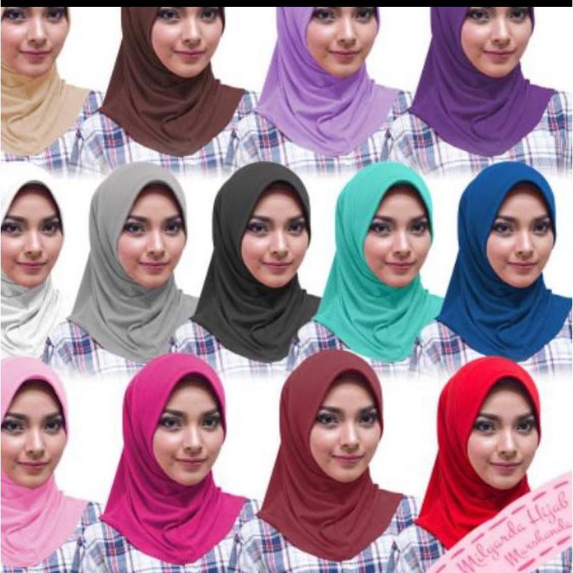 bergo polos marshanda/ bergo instan/ hijab instan polos