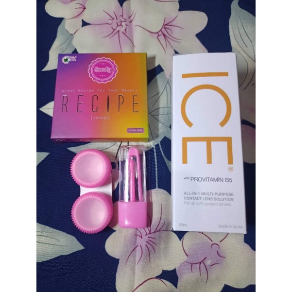 Paket Softlens CTK Recipe Normal Dia 14,5mm + Air Softlens Ice 60ml + Pinset + Lenscase Paket Softlens Murah