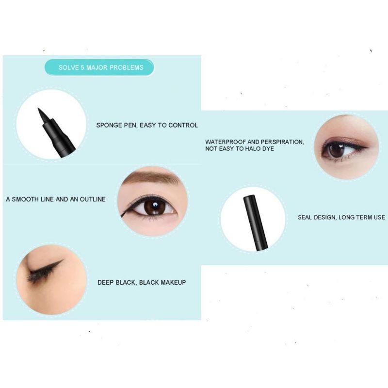 EYELINER DNM waterproof eyeliner pen pencil tahan lama hitam 100% ORIGINAL