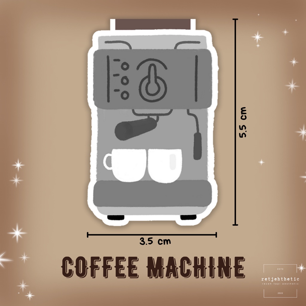 

Magnetic Bookmark: Coffee Machine | Pembatas Buku Magnet Premium Waterproof Aesthetic