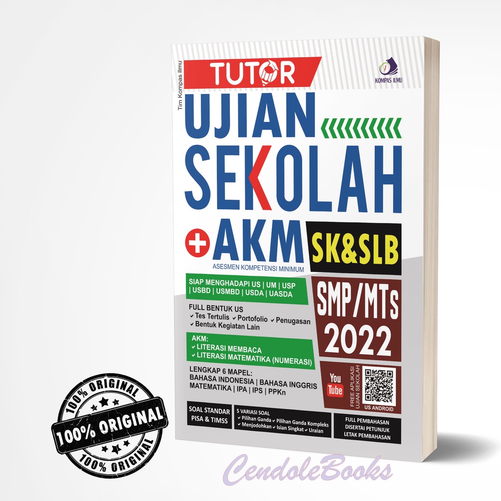 BUKU SMP : TUTOR UJIAN SEKOLAH + AKM SMP/MTs 2022