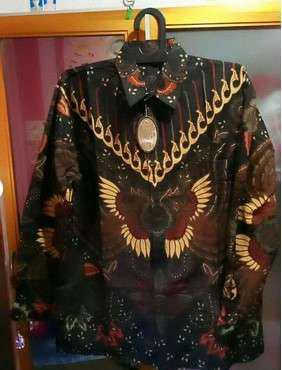 Kemeja Batik Pria Lengan Panjang Size M L Xl Xxl Bswart Batik Hrb026 Kenongo Hem Panjang Padi