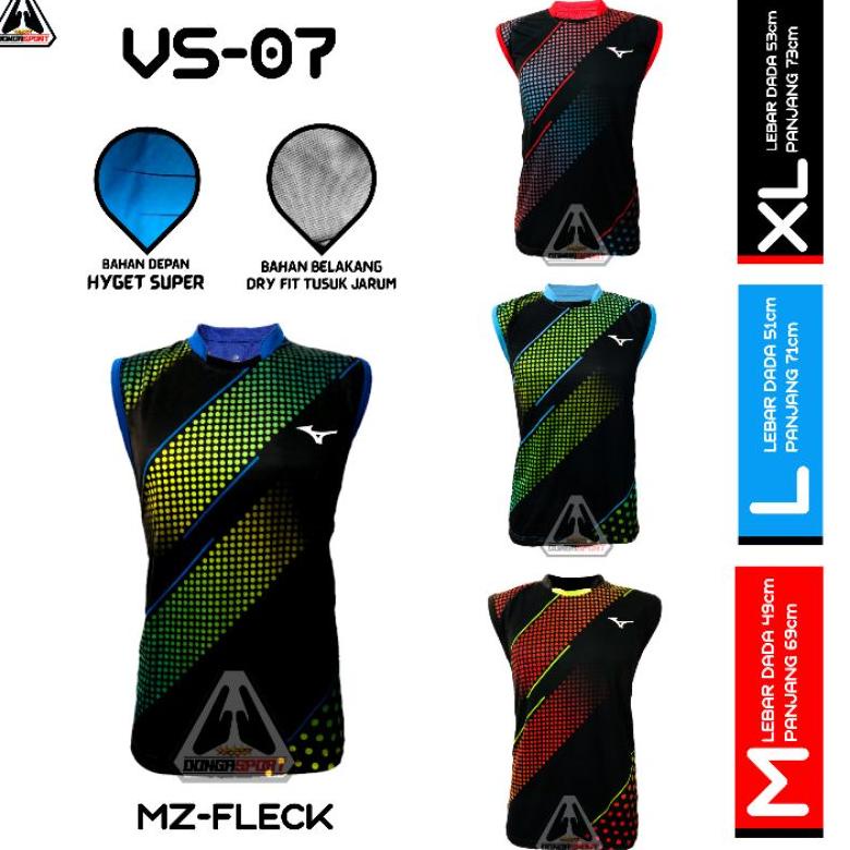 VS-07 Mz FLECK Baju Volly Singlet Mizuno Jersey Voli Singlet Jersey Volly Print