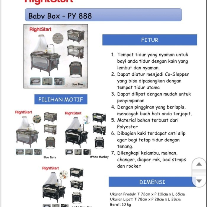 RIGHT START 8 in 1 MULTIFUNCTIONAL BABYBOX + AYUNAN