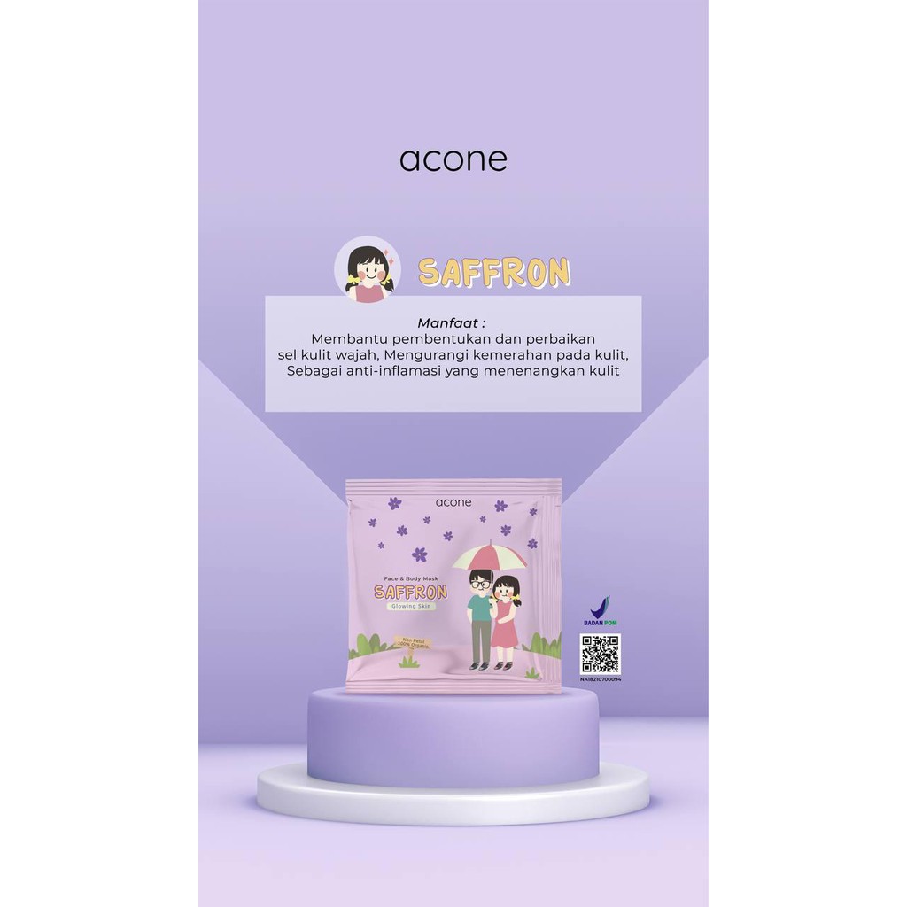 BPOM 10gr MASKER ORGANIK NON PETAL ACONE FACE AND BODY MASK / ORGANIK MASK BY ACONE [ACONE]