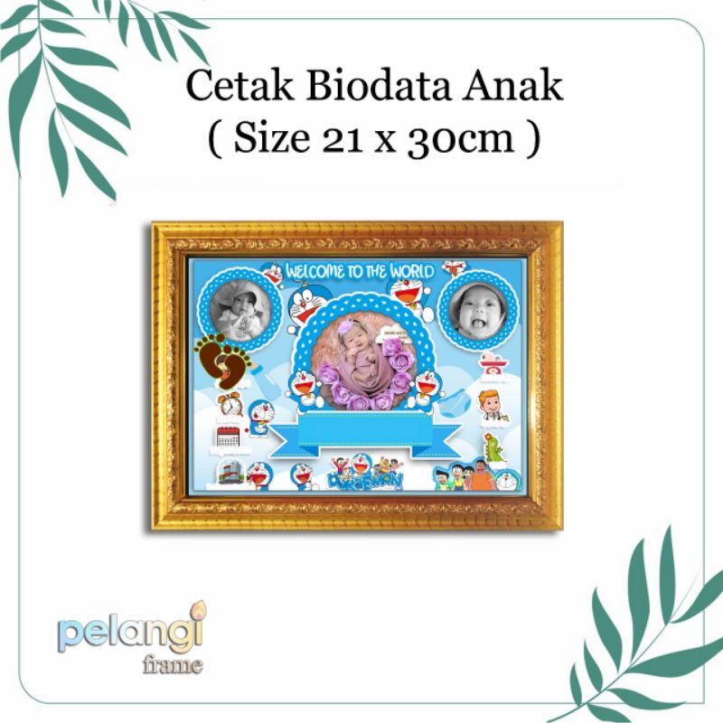 Biodata anak + bingkai a4