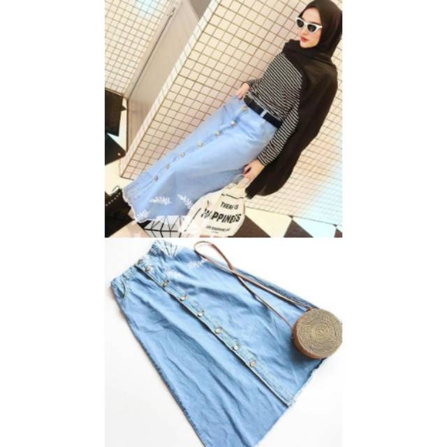 ROK JEANS WANITA TERBARU 2021 ROK KEKINIAN MURAH OOTD HITS