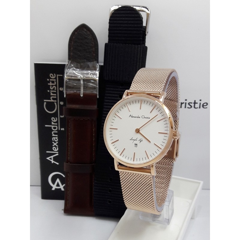Jam Tangan Wanita Alexandre Christie AC 8566 LD FRG Original