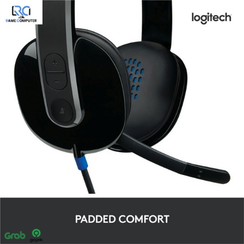 Logitech H540 Headset Stereo USB Mikrofon Noise-Cancelling