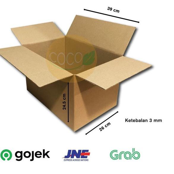 

Termurah KARDUS KARTON BOX PACKING POLOS UKURAN 39x26x24,5 CM