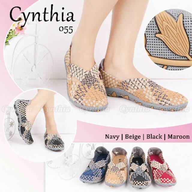 Sepatu rajut flat cynthia 055