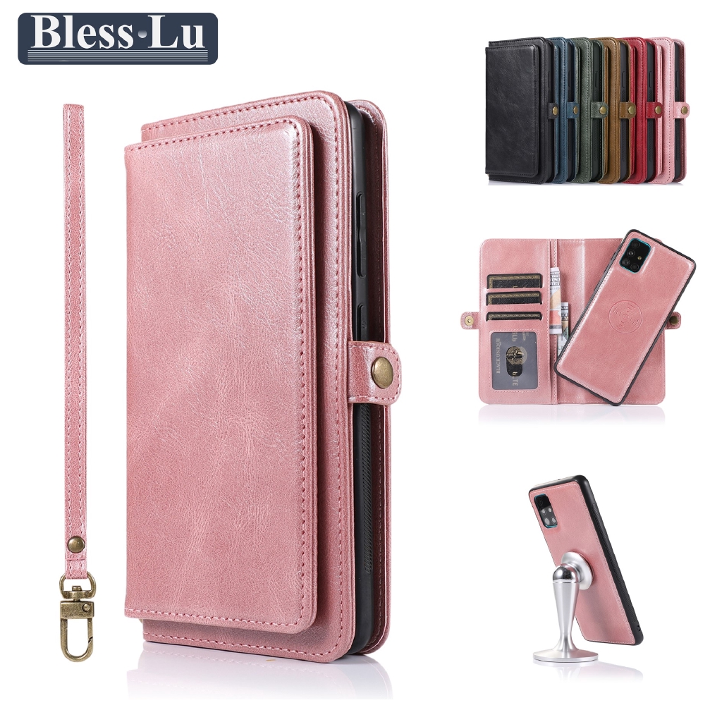 Flip Case Dompet Bahan Kulit Untuk Samsung Galaxy S20 Plus