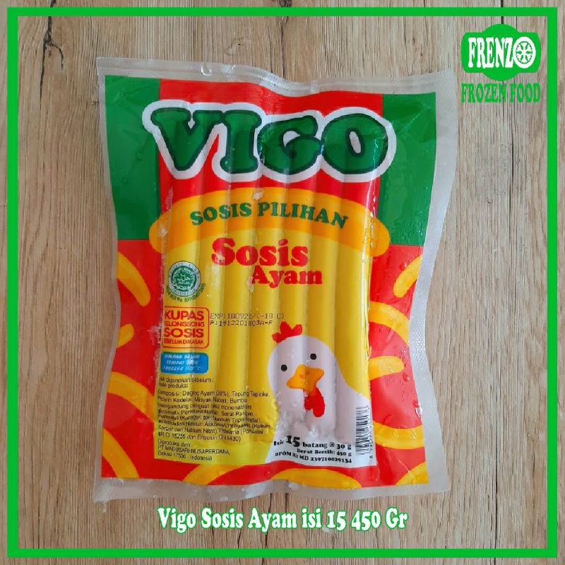 

Vigo Sosis Ayam Isi 15 Pcs 450 Gr