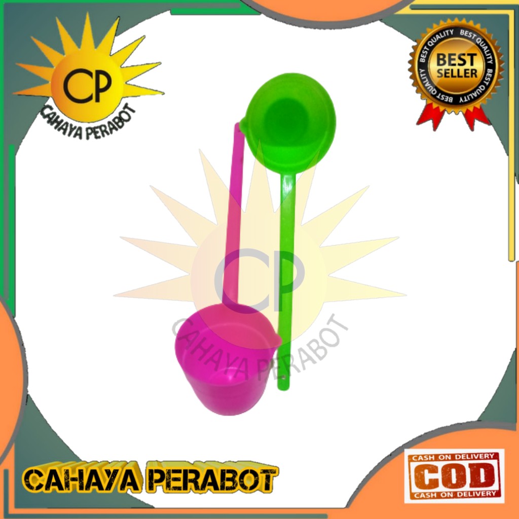 gayung bajigur kecil S air gagang panjang minuman es pelastik kelapa