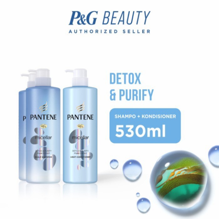 PANTENE PRO V MICELLAR DETOX PURIFY SHAMPO/CONDITIONER 530ML