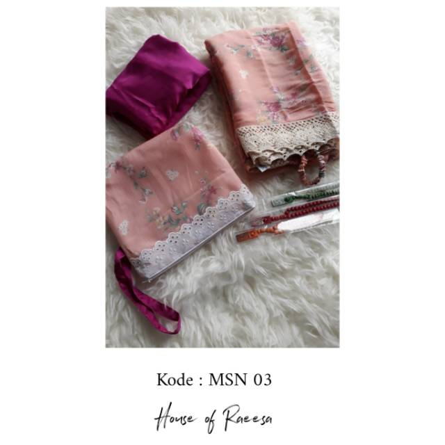 (MSN 03) MUKENA SILKY PREMIUM FREE TASBIH KAYU WARNA