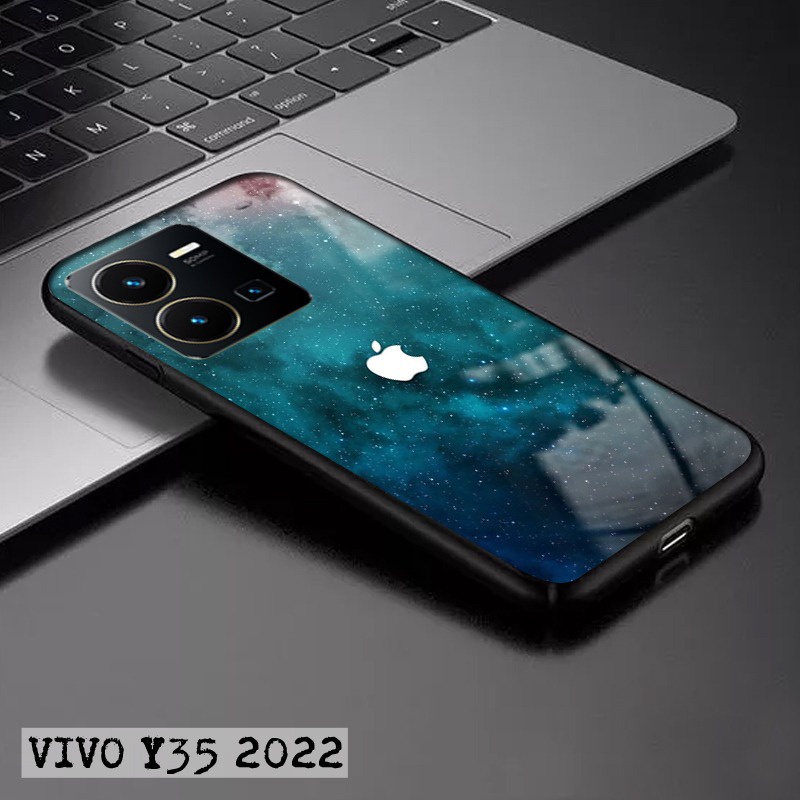 Softcase Glass Kaca VIVO Y35 2022 Terbaru [FC11] Case Motif VIVO Y35 2022 - Casing Hp VIVO Y35 2022 