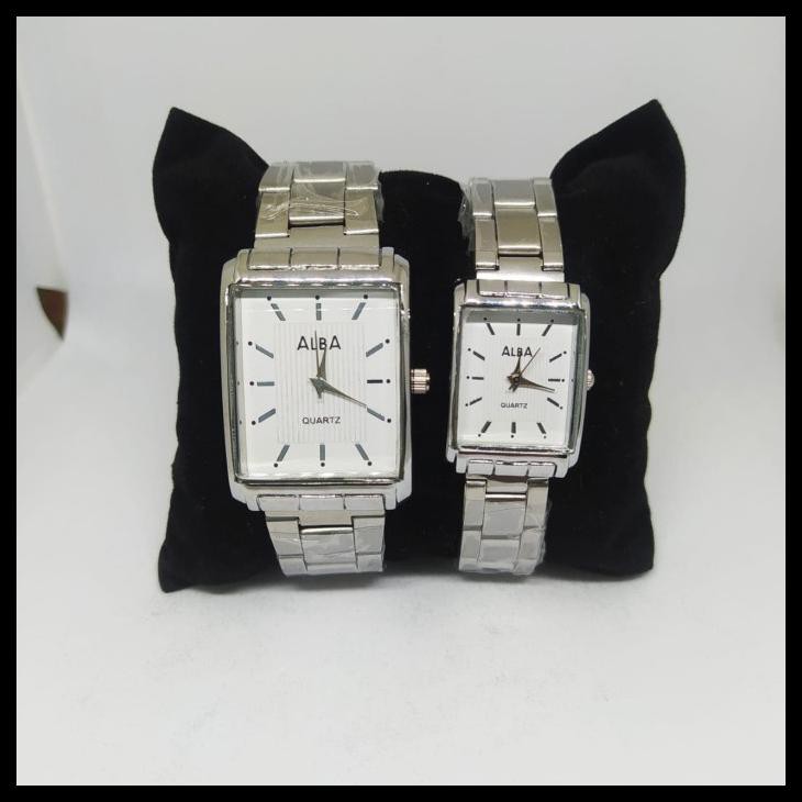 Jam Tangan Alba Segi Rantai Putih - Alba 1 Kecil
