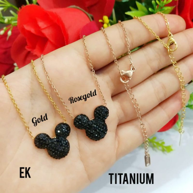 COD || Kalung Micky TITANIUM premium gaya remaja TIDAK LUNTUR, TIDAK KARAT