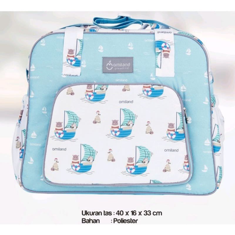 Omiland Tas Bayi Kecil / Medium / Besar Saku Print Sailor Series