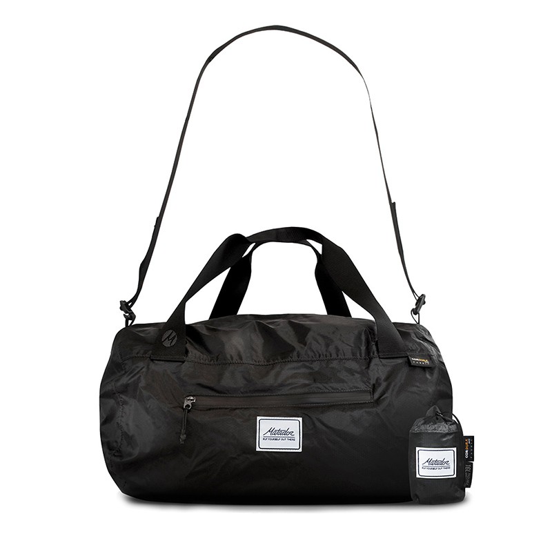 Tas Duffle Lipat Mini 16 Kantong Motif Anjing Bulldog Warna Hitam