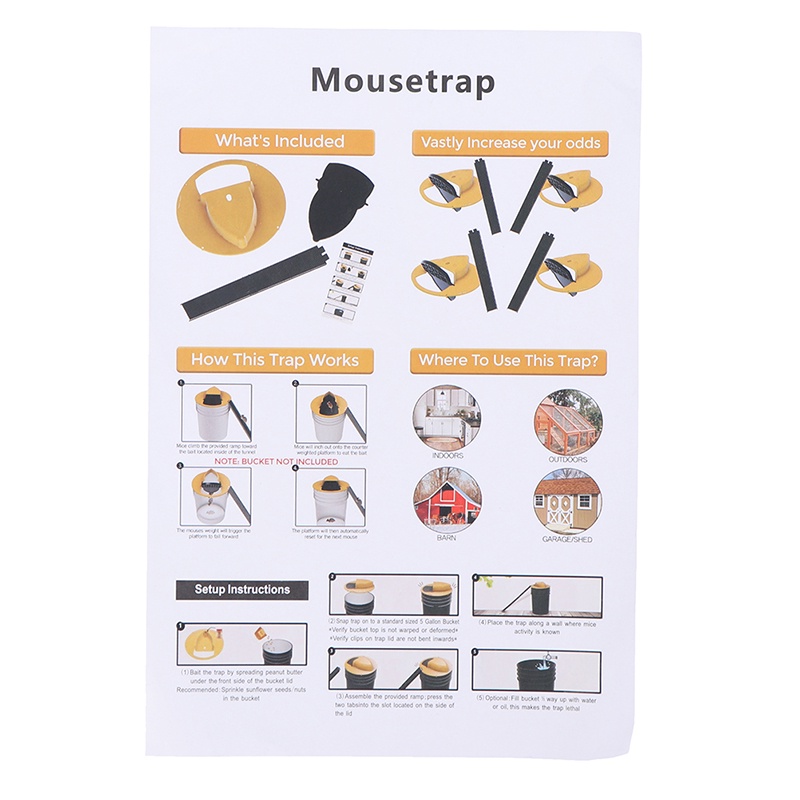 (LUCKID) Perangkap Tikus Model Flip Bahan Plastik